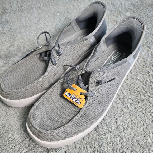 Skechers Shoes - Skechers Slip-Ins Hands Free GO WALK Arch Fit Boat Shoes Gray Women's Size 9 NWT